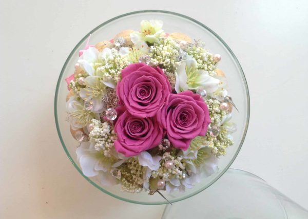 fleur-stabilisee-carre-roses-bordeaux-rose-eternelle