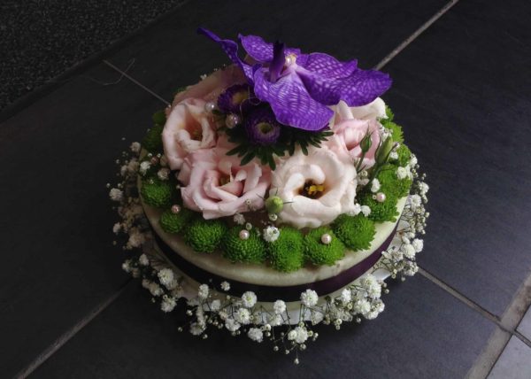 Gâteau floral création boutique Carré Roses Bordeaux