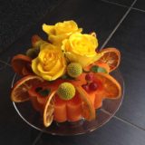 Gâteau  floral Carré Roses à Bordeaux